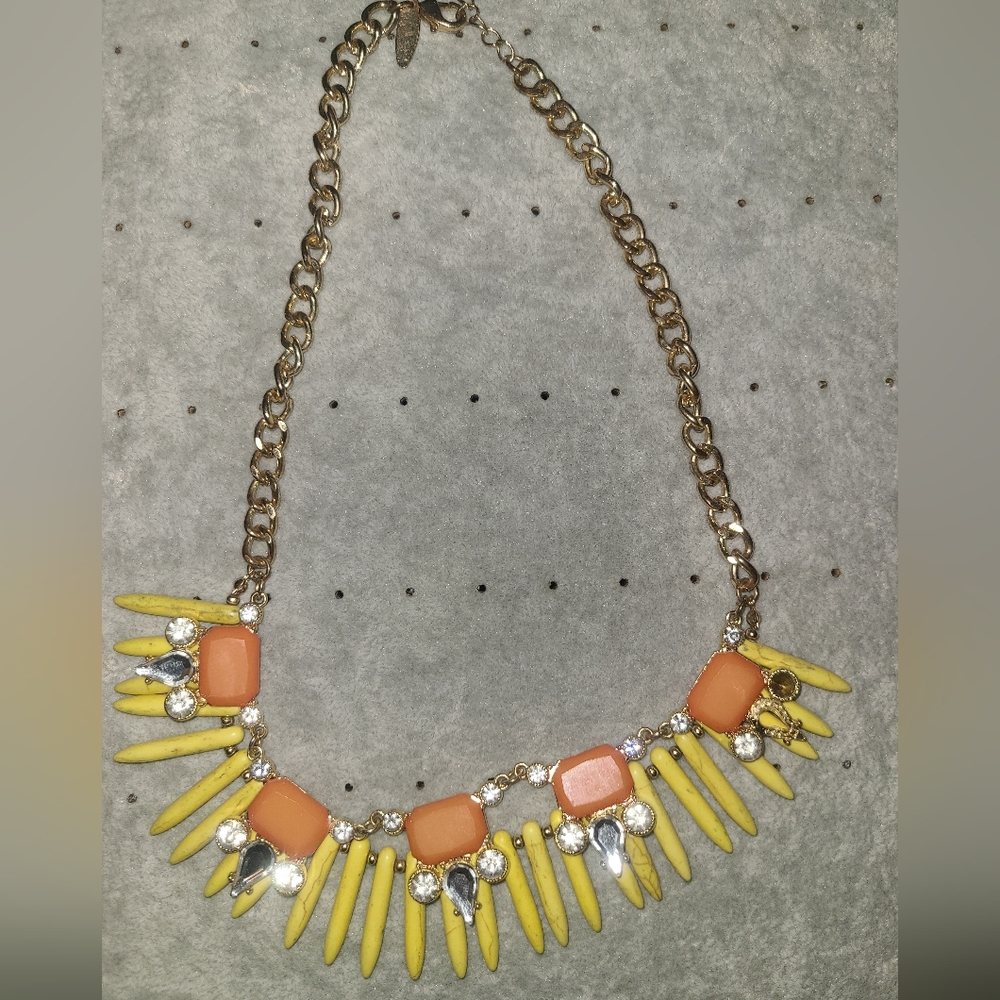 New York & Company Gold and Yellow Necklace